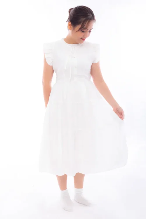 Đầm Xoè Màu Trơn Không Tay – 24TML30F0