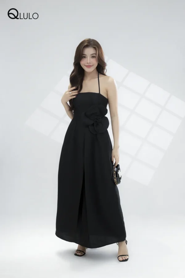 Váy đầm thiết kế sang trọng cao cấp QLULO, album Angel - 24AG1010-Black - dành cho nữ và mẹ