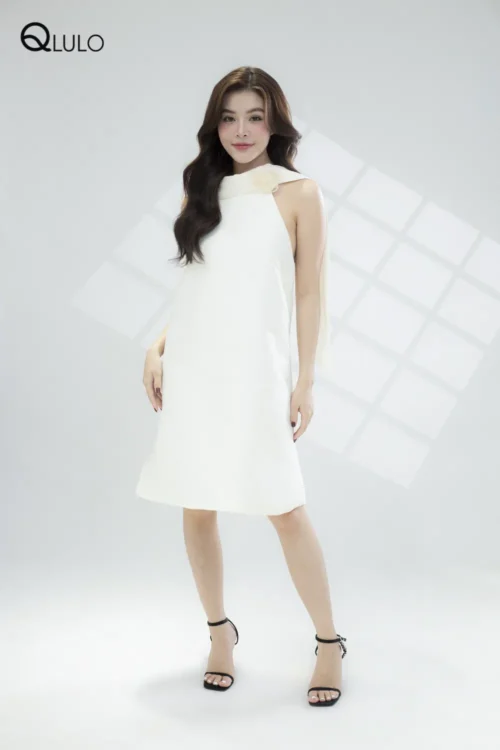 Đầm Thiết Kế Nữ – 24AG3010-CREAM