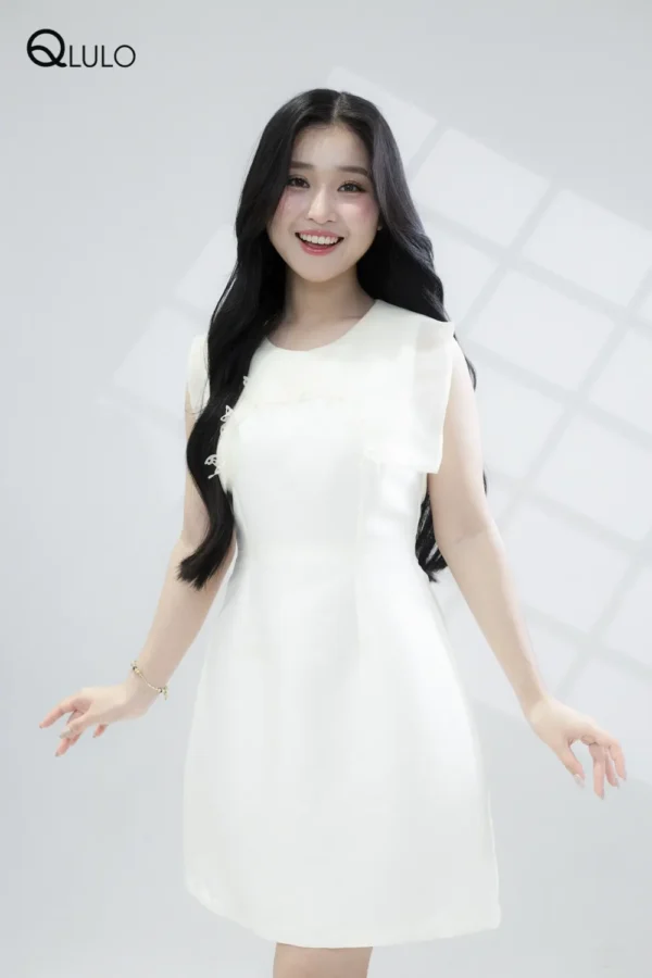 Váy đầm thiết kế sang trọng cao cấp QLULO, album Angel - 24AG4010-Cream-3