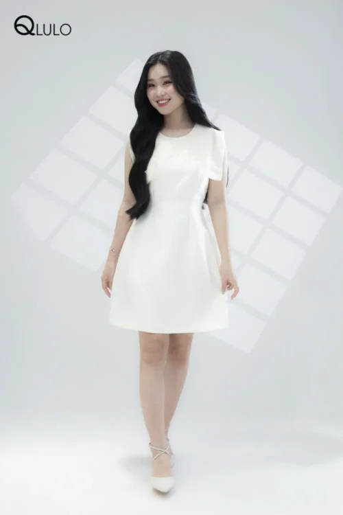 Đầm Thiết Kế Nữ – 24AG4010-CREAM