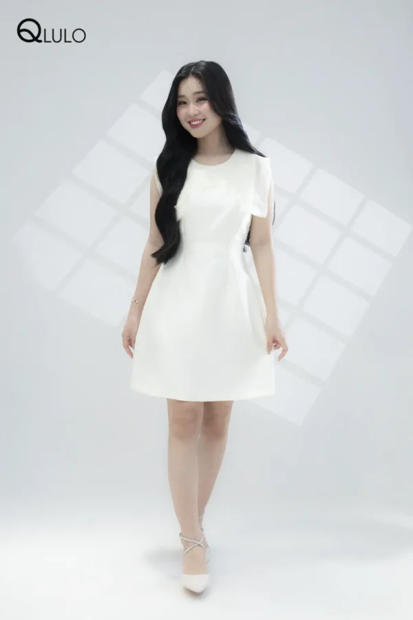 Váy đầm thiết kế sang trọng cao cấp QLULO, album Angel - 24AG4010-Cream