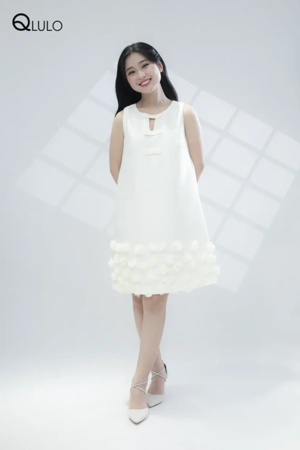 Váy đầm thiết kế sang trọng cao cấp QLULO, album Angel - 24AG5010-Cream